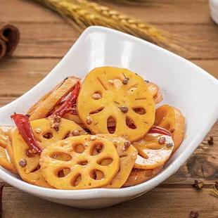 a bowl of food on a table