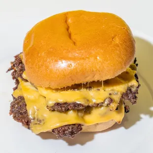 Double cheese smashed burger