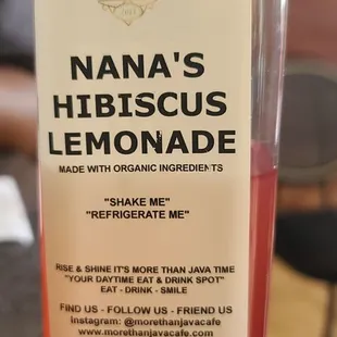 Nana's Hibicus Lemonade