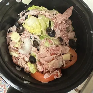 Leftover chef salad too! Scrumptious!