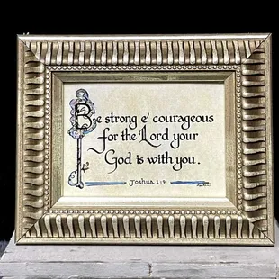 Custom calligraphy done by owner LeeAnn McGhee over 600 quotes and scriptures