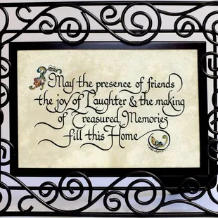 Calligraphy done by More Than Words owner.