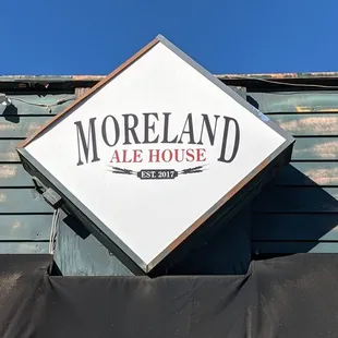 a sign for moreland ale house