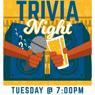 Trivia every Tuesday 7pm