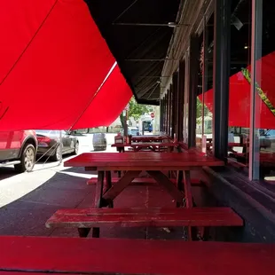 Covered outdoor seating