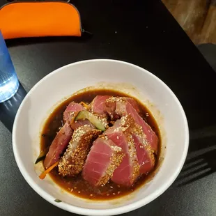Ahi tuna dinner