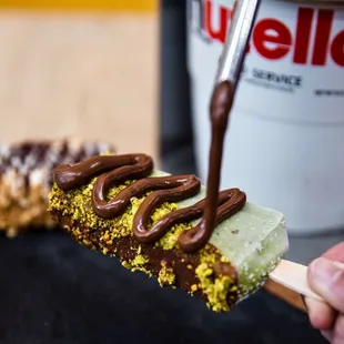 Nutella drizzle