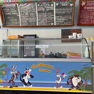 the ice cream counter