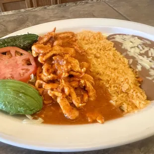 a plate of food on a table