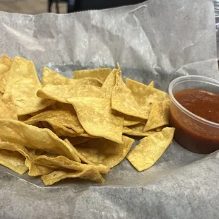 Restaurant made chips and salsa