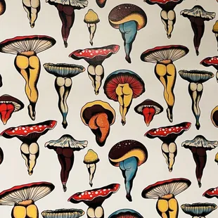Ladies restroom wallpaper