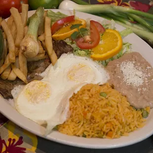 a plate of food on a table