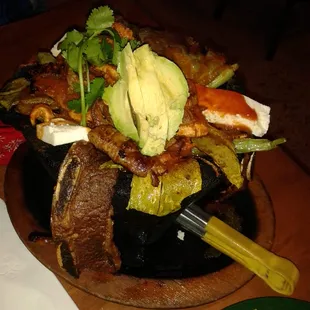 The Molcajete bowl is huge!