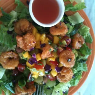 Sweet Chili Fried Shrimp Salad