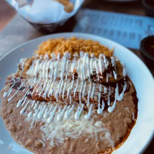 Chile Relleno and Cheese enchilada