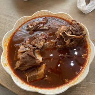 Birria in caldo with a little to much bones!