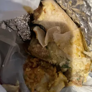 Rice in burrito
