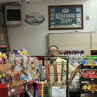 Distasteful man with no regard for patrons.