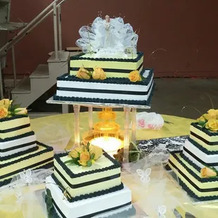 three tiered wedding cake