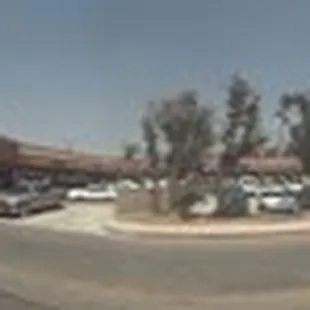 a view of a parking lot