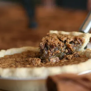 Cut into a Moreno Valley Pecan Pie.