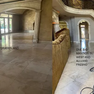 A floor marble buff and restore