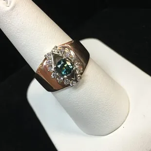 White with Blue Diamonds