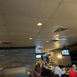 a view of the dining area