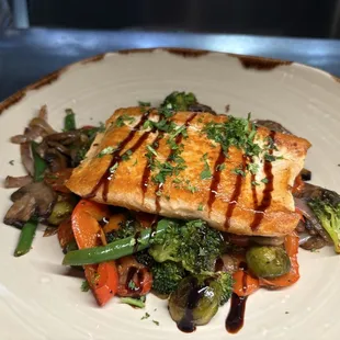 Salt and Keto Salt &amp; Pepper Salmon (GF) it's on the Keto Menu