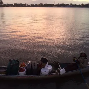 Part of the local entertainment. Canoeing from St Louis, MO.