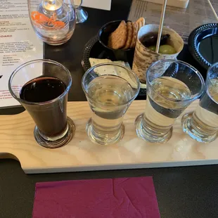 Flight wine tasting