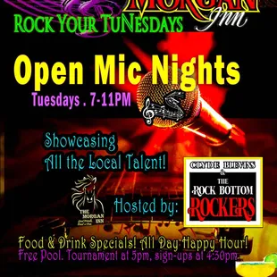 open mic nights at morgan inn