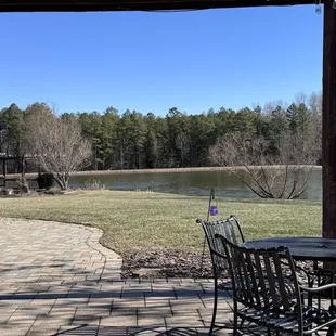 patio with table and chairs