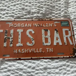 License plate for Lomo&apos;s Sports Bar