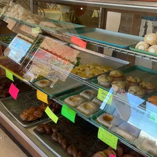 a display of doughnuts