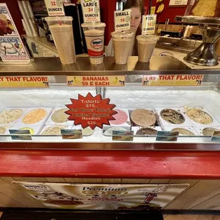 a display of dairy products