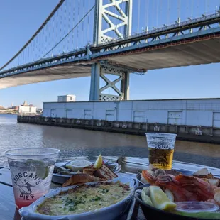 French onion dip, oysters, shrimp cocktail and steak tartare