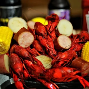 Boiled Crawfish on the Friday Night Buffet.