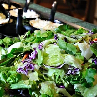 a salad and salad bar