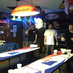 Beer pong on Thursday nights.