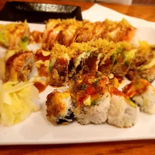 sushi, sushi and sashimi, sashimi, food