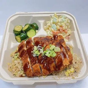 Katsu w egg fried rice!!