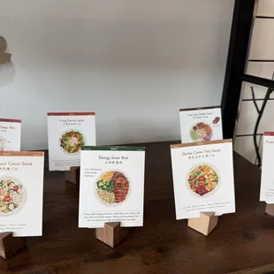 Food description cards