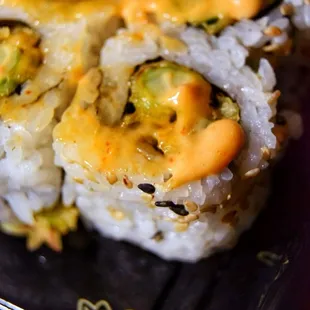 Asparagus Tempura Sushi Roll