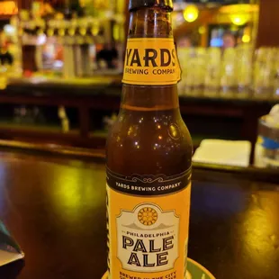 a bottle of pale ale