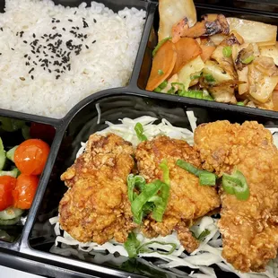 YUZU CHIKIN
 Crispy Fried Chicken tossed with ponzu sauce (citrus soy)