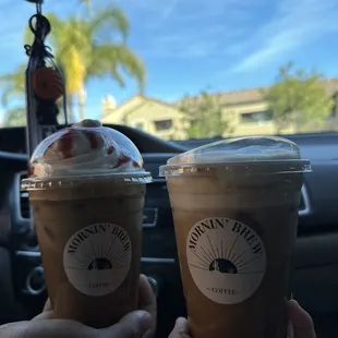 Mazapan Latte &amp; Strawberry Cheesecake Latte