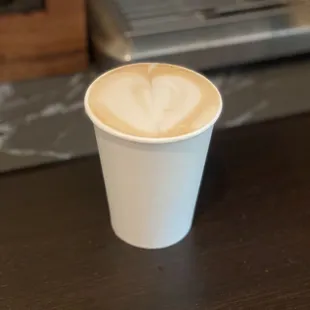 Hot caramel latte