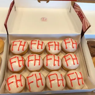 Custom donuts by my favorite place! We love you Super Donuts!!
