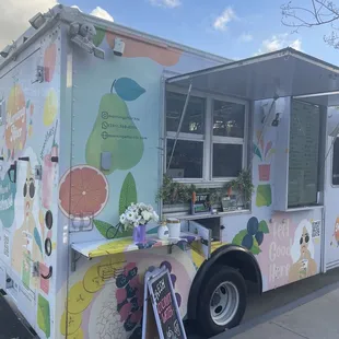 a colorful food truck